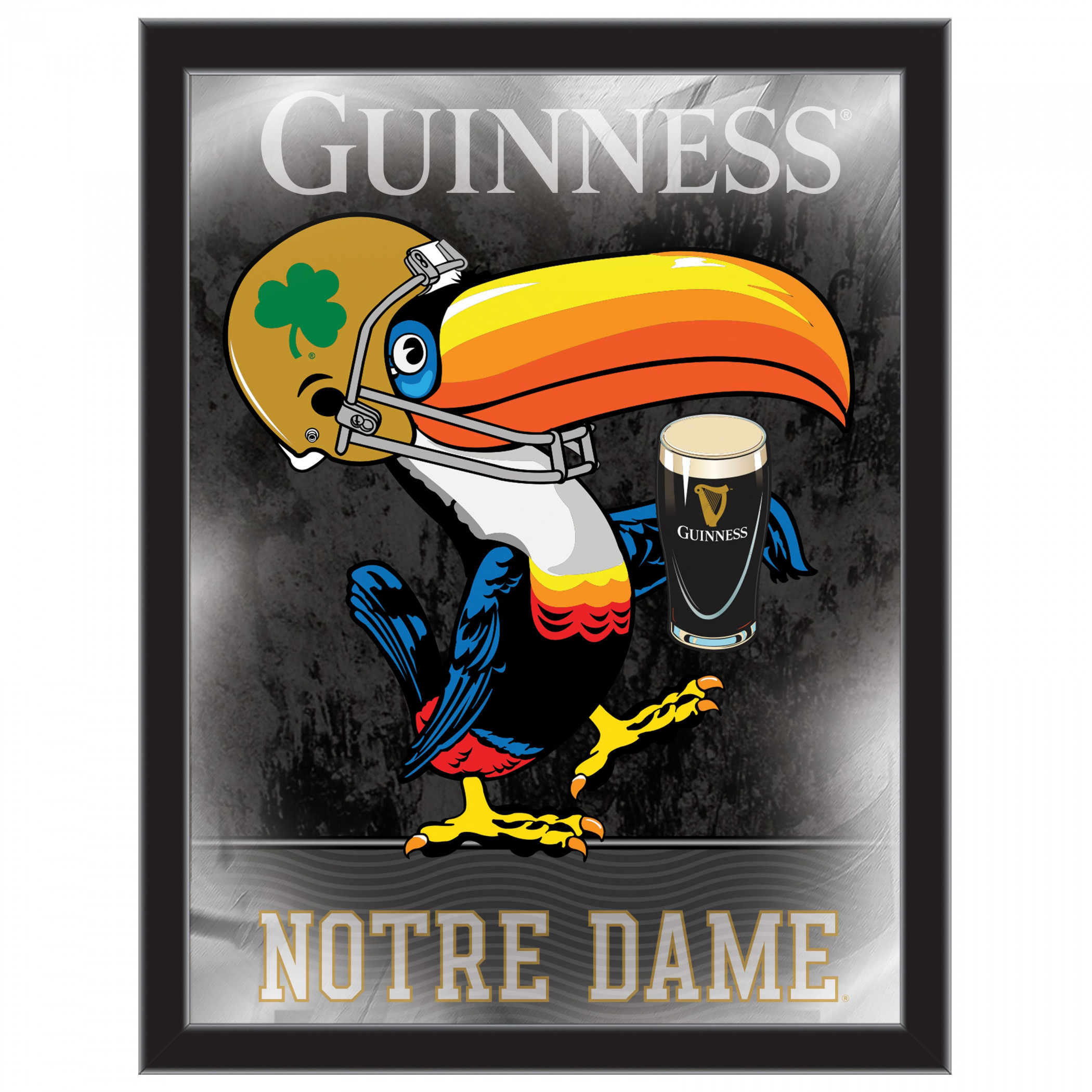 Guinness Notre Dame Logo Wall Mirror